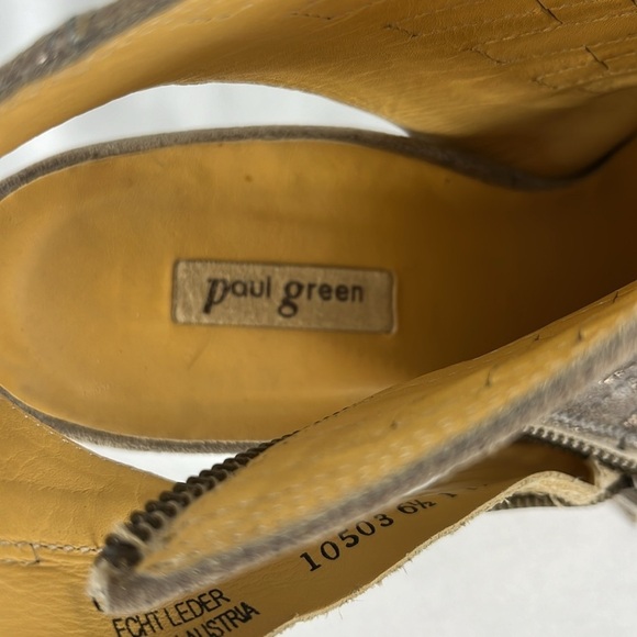 Paul Green Cayanne Peep Toe Metallic Bootie US Size 9 / UK Size 6.5 - Picture 10 of 14